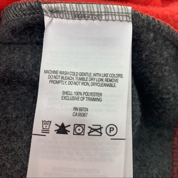 Columbia Red and Gray Polyester Thermal Full Zip Mock Neck Fleece Size L - Picture 4 of 7